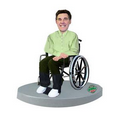 Stock Body Work and Casual Male Wheelchair Bobblehead